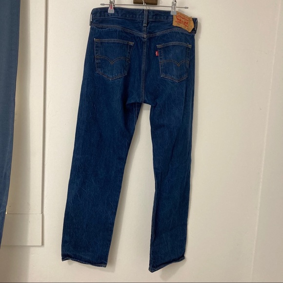 Levi’s Mens 36 34 button fly straight blue - Picture 7 of 10